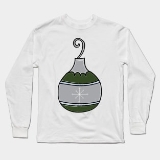 Whimsical Holiday Ball Ornament Illustration Long Sleeve T-Shirt